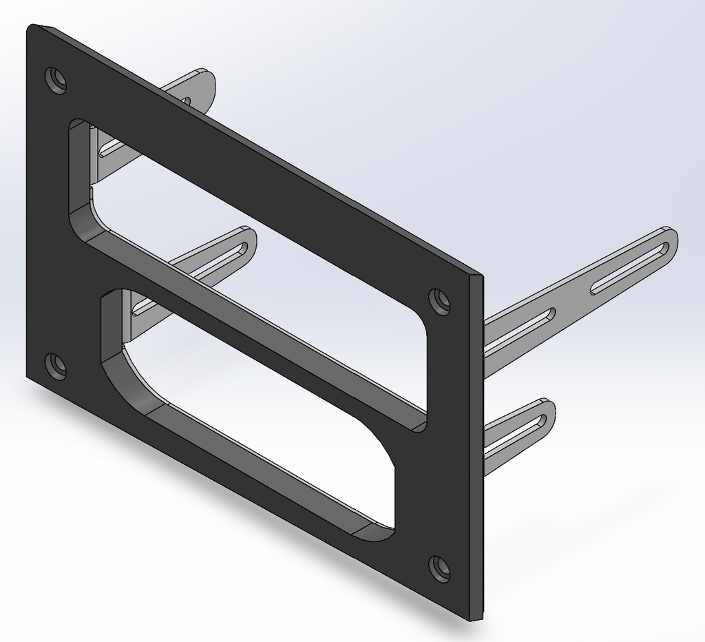 JEL-Design Bezel  and mounting bracket for installing a Rugged Radio M1 or G1 plus an intercom in a Speed UTV.
