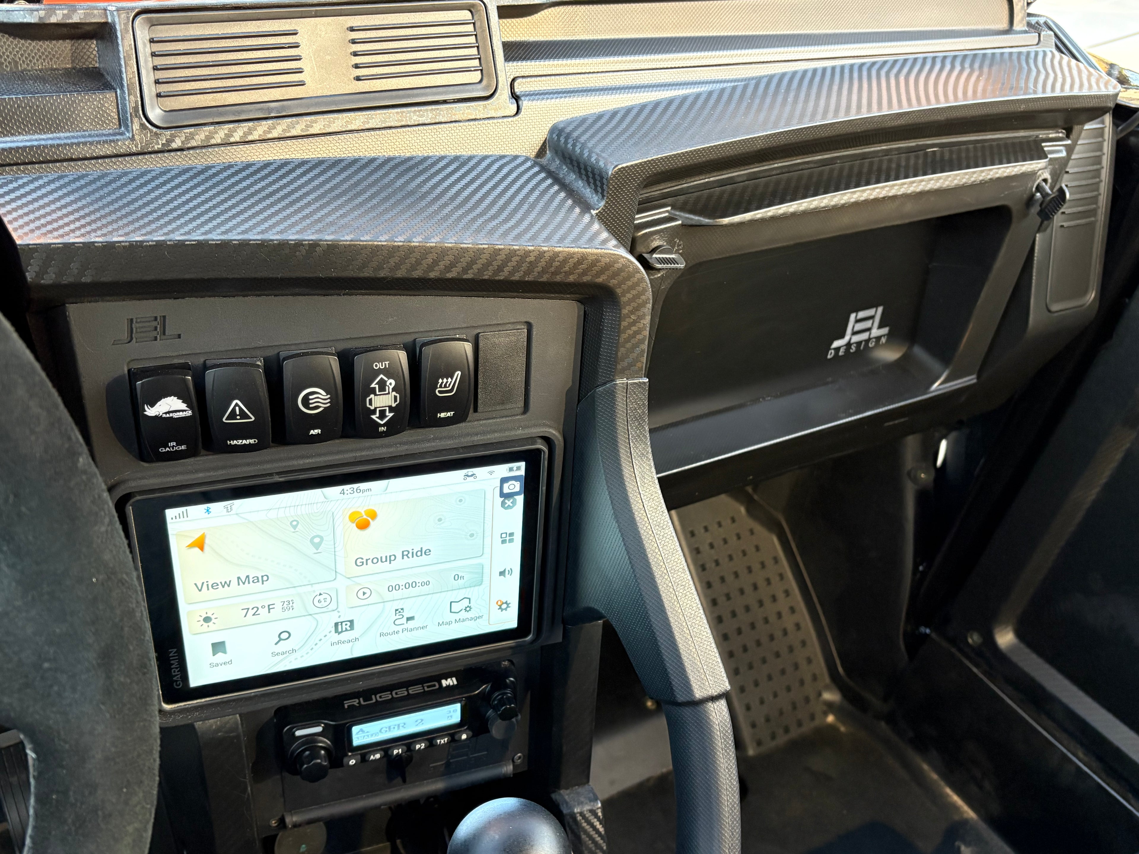 Composite Aluminum Glove Box Door Insert for Speed UTV