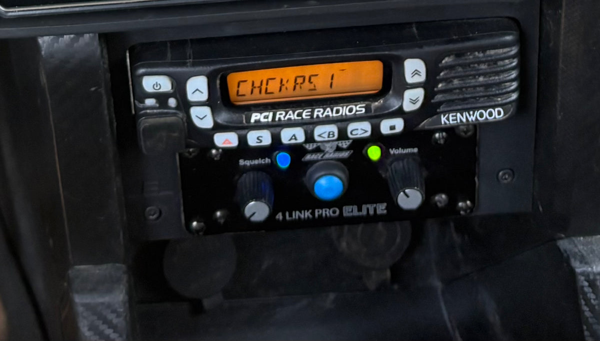 Lower Dash Mount for PCI Kenwood Radio + Intercom in Speed UTV