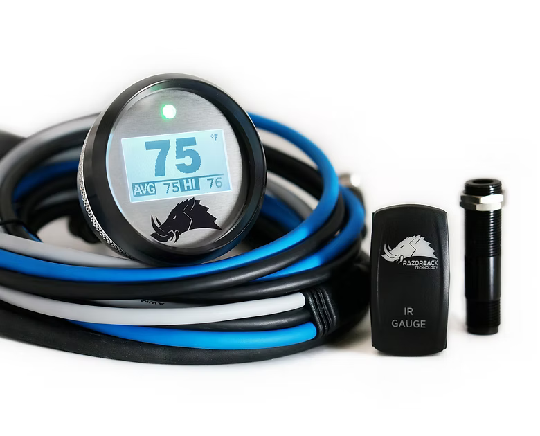 Razorback Technology Belt Temp Gage with Standard Mounts (Speed, RZR, X3,Autometer)