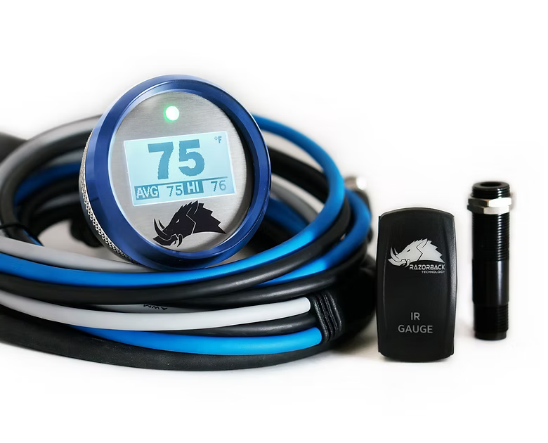 Razorback Technology Belt Temp Gage with Standard Mounts (Speed, RZR, X3,Autometer)